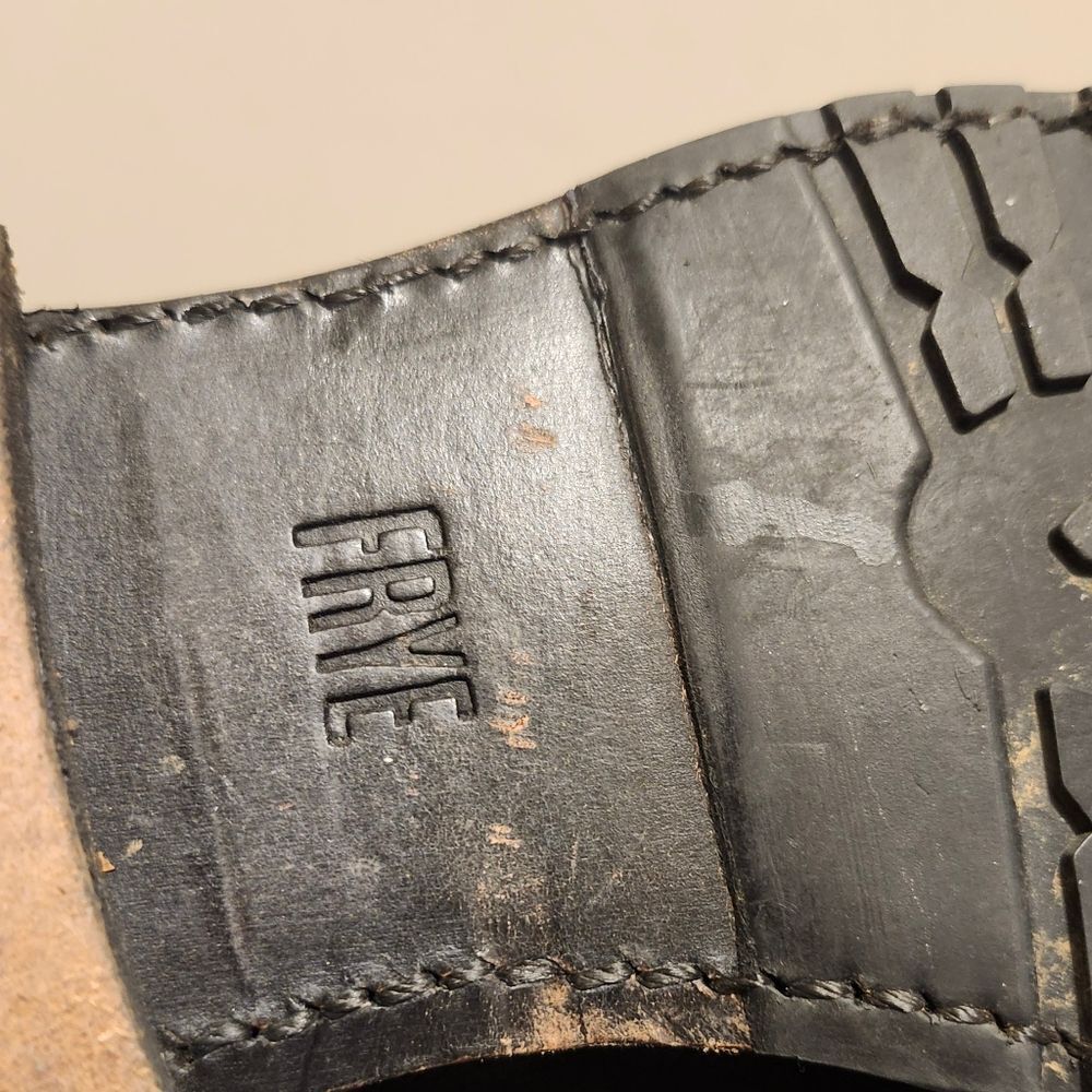 Frye "Natalie" Black Suede w/Stud Trim Ankle Boots Sz.7.5 Ret.$358 - Picture 10 of 10